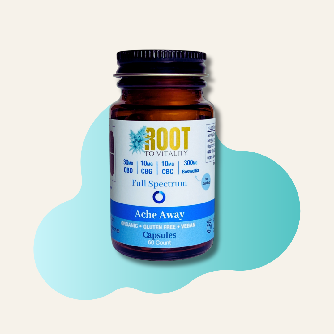 30MG CBD | 10MG CBG | 10MG CBC | 300MG Boswellia - Ache Away Capsules
