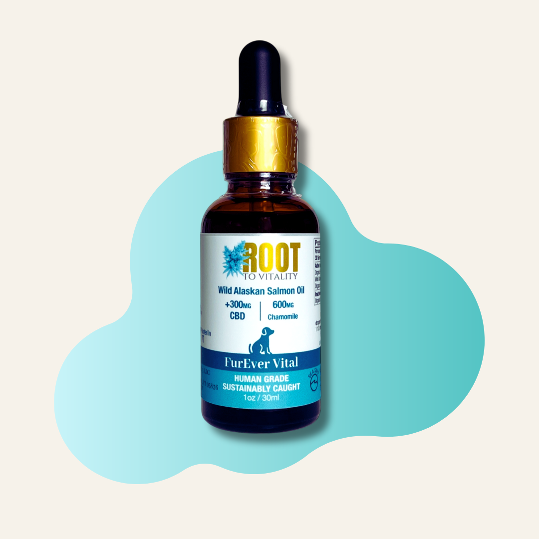 FurEver Vital Pet Tincture - Contains Wild Alaskan Salmon Oil, Certified Organic Full Spectrum CBD, and Organic Chamomile