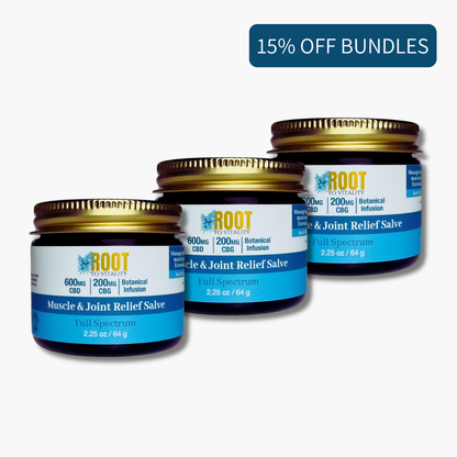 Muscle & Joint Relief Salve: 600MG CBD | 200MG CBG | Botanical Infusion 