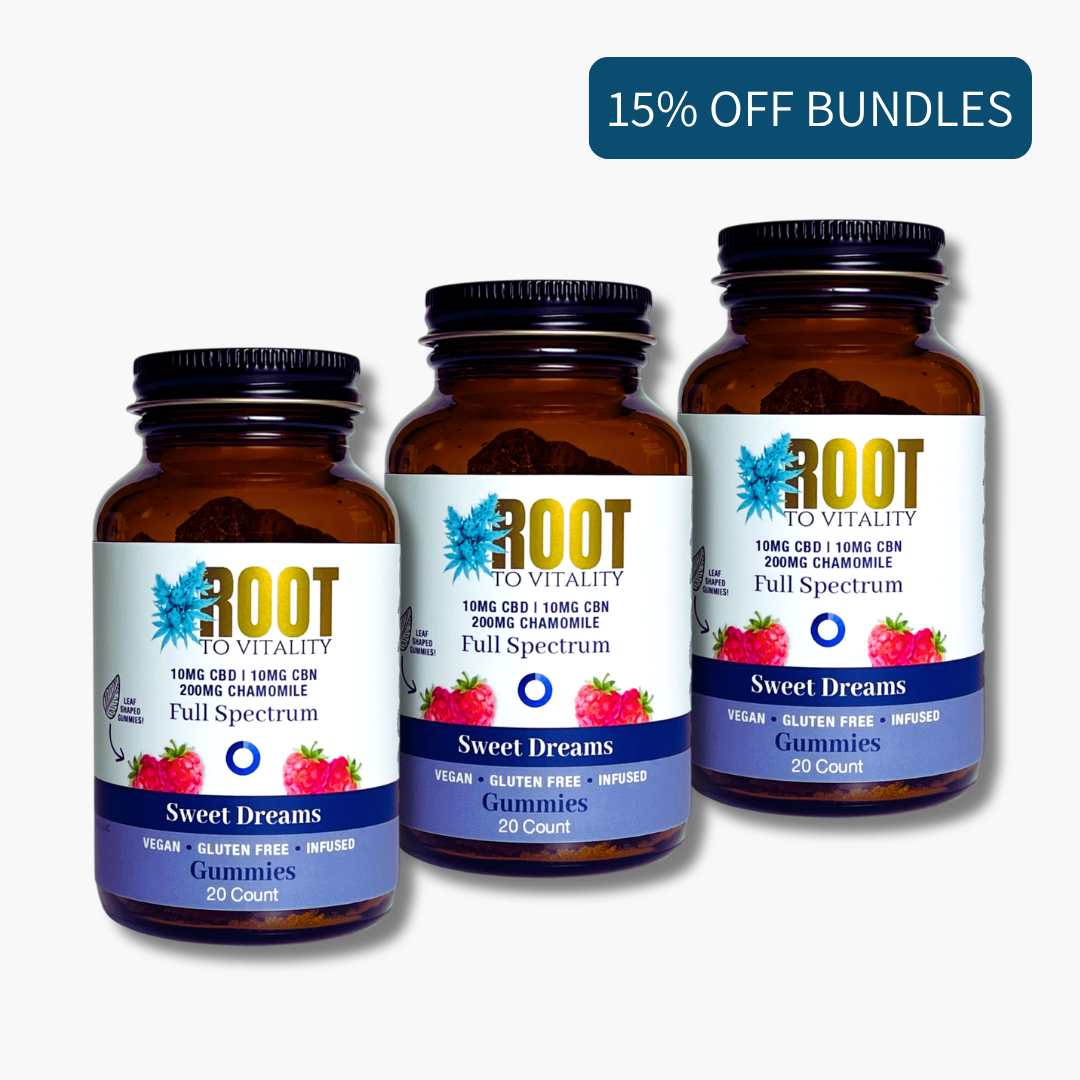 Sweet Dream Gummies. Your nightly ritual for true restoration. Custom leaf shape to reflect our Vermont roots. Bundle & Save 15% Off. 