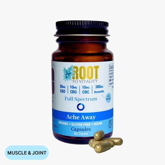 30MG CBD | 10MG CBG | 10MG CBC | 300MG Boswellia - Ache Away Capsules
