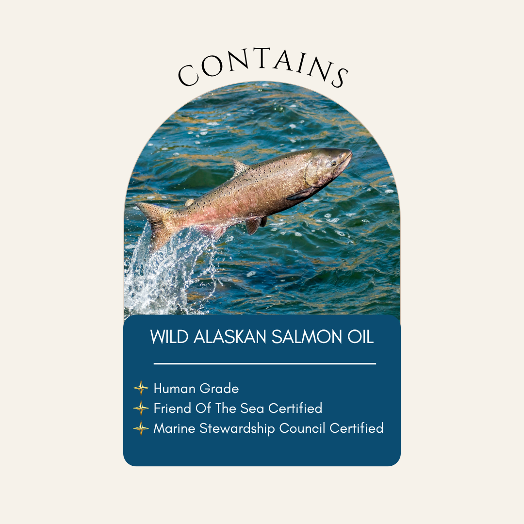 FurEver Vital Pet Tincture contains Wild Alaskan Salmon Oil that is Human Grade, Friend Of The Sea Certified, and Marine Stewardship Council Certified
