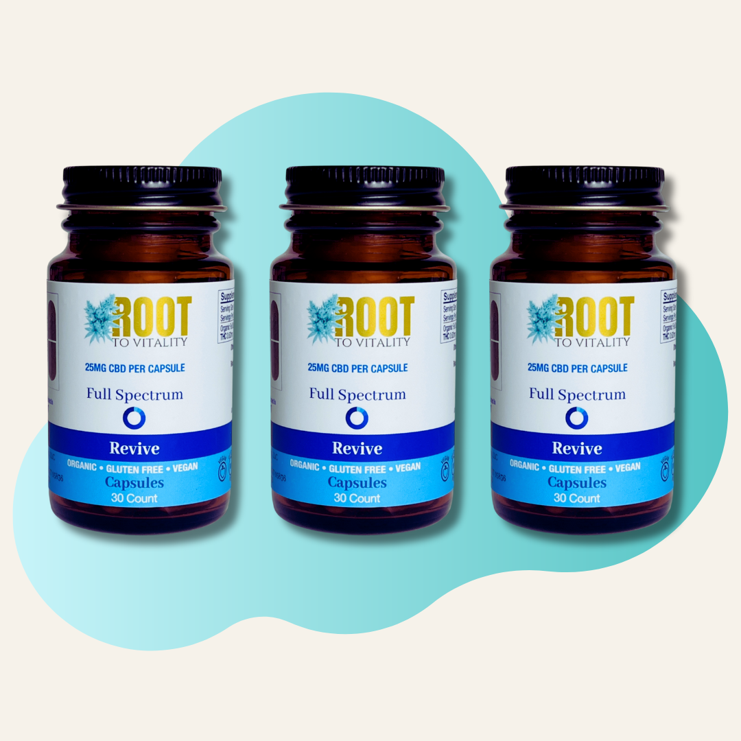 25MG CBD Capsules - Organic, Gluten Free, Vegan