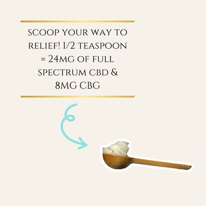 Muscle & Joint Relief Salve - 1 scoop = 24MG Full Spectrum CBD + 8MG CBG 