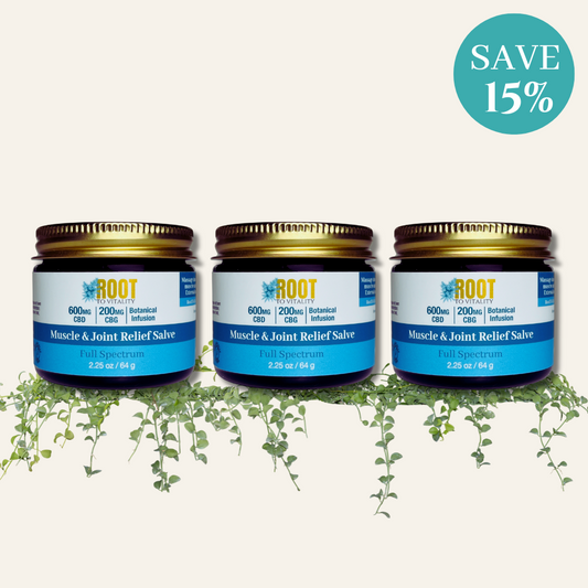 Muscle & Joint Relief Salve: 600MG CBD | 200MG CBG | Botanical Infusion 