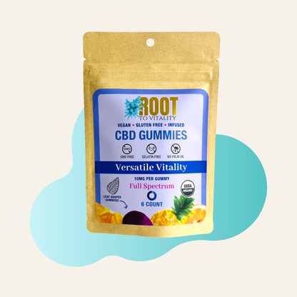 USDA Certified Organic, Vegan, Infused, Full Spectrum, Vermont Made 10MG CBD Gummies. 